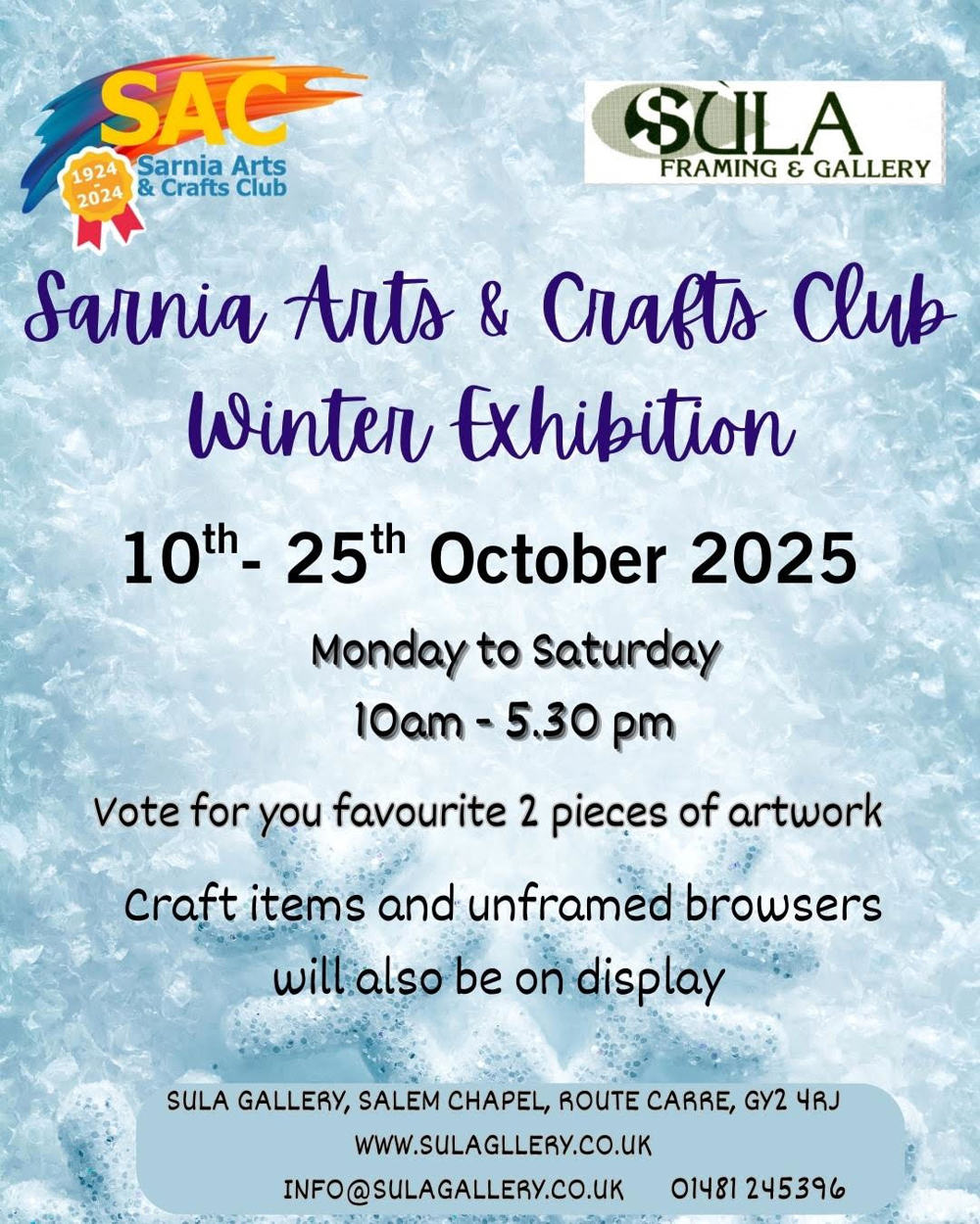 Poster for Sarnia Arts & Crafts Club Winter Exhibition