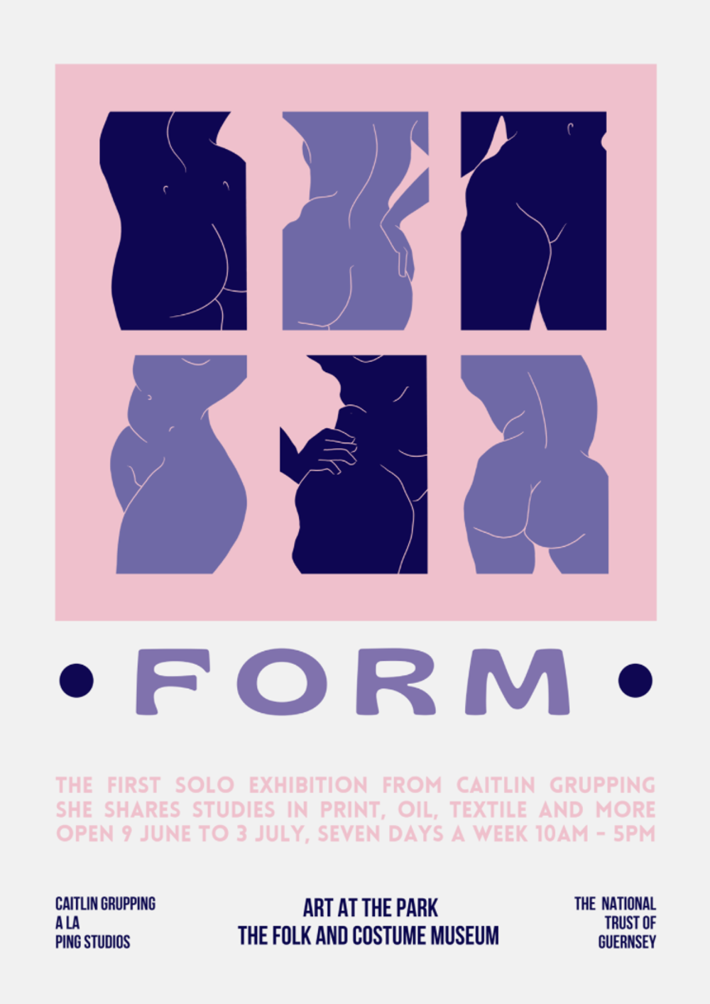 Poster for Art at the Park: 'Form' by Caitlin Grupping