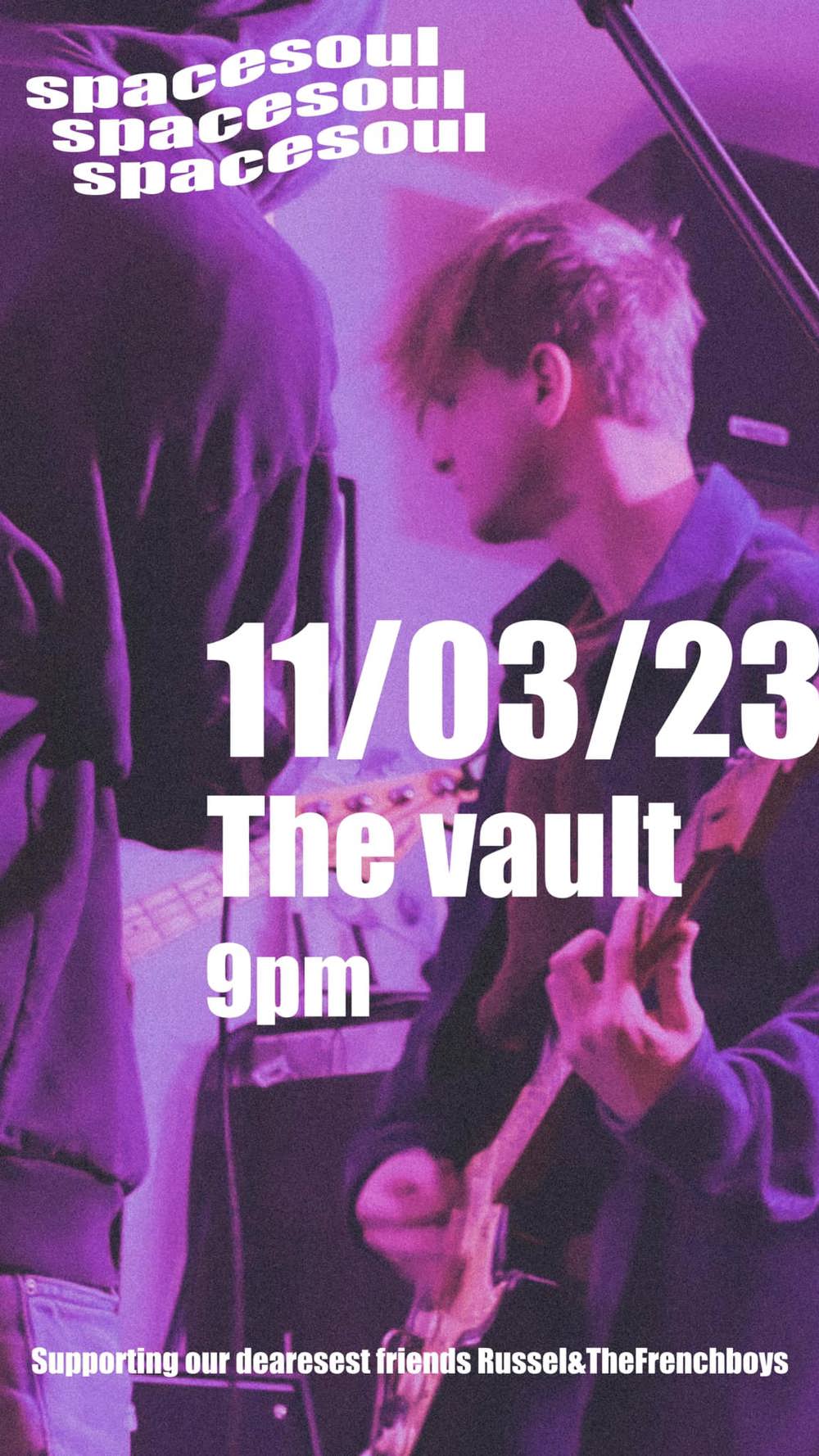 Poster for Russel & The French Boys @ The Vault