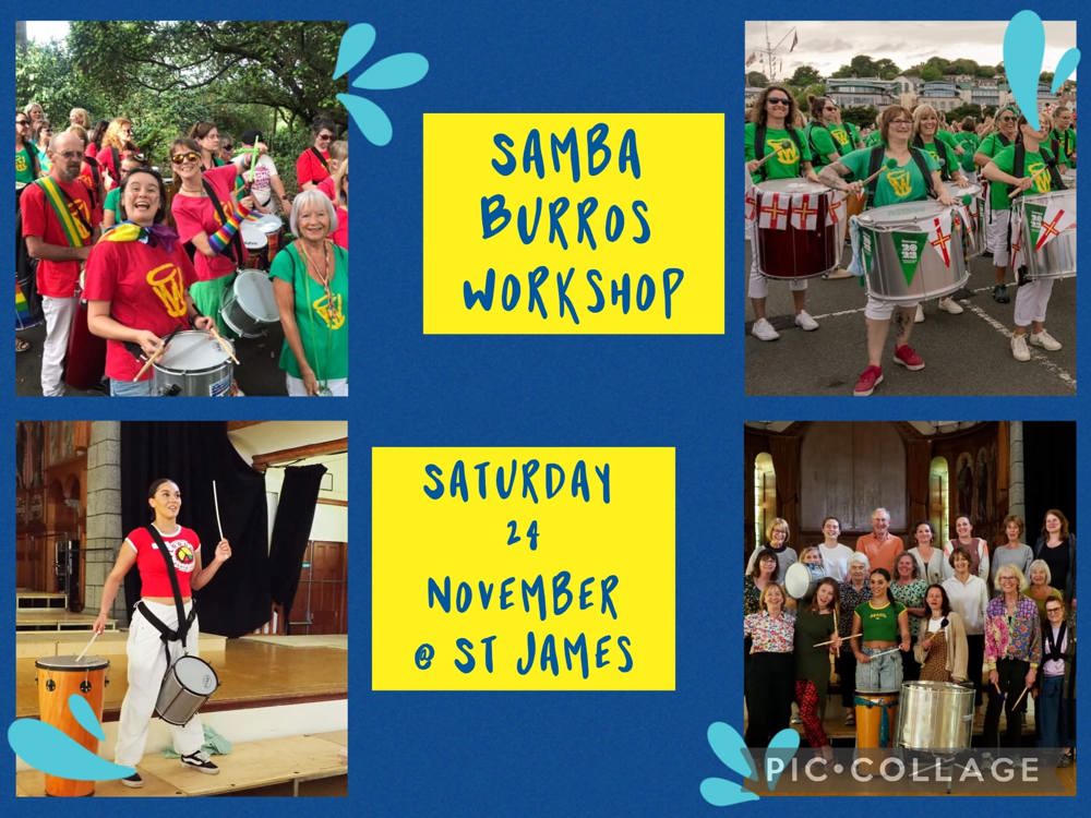 Poster for SAMBA WORKSHOP: Celebrating 25 years of Samba Burros