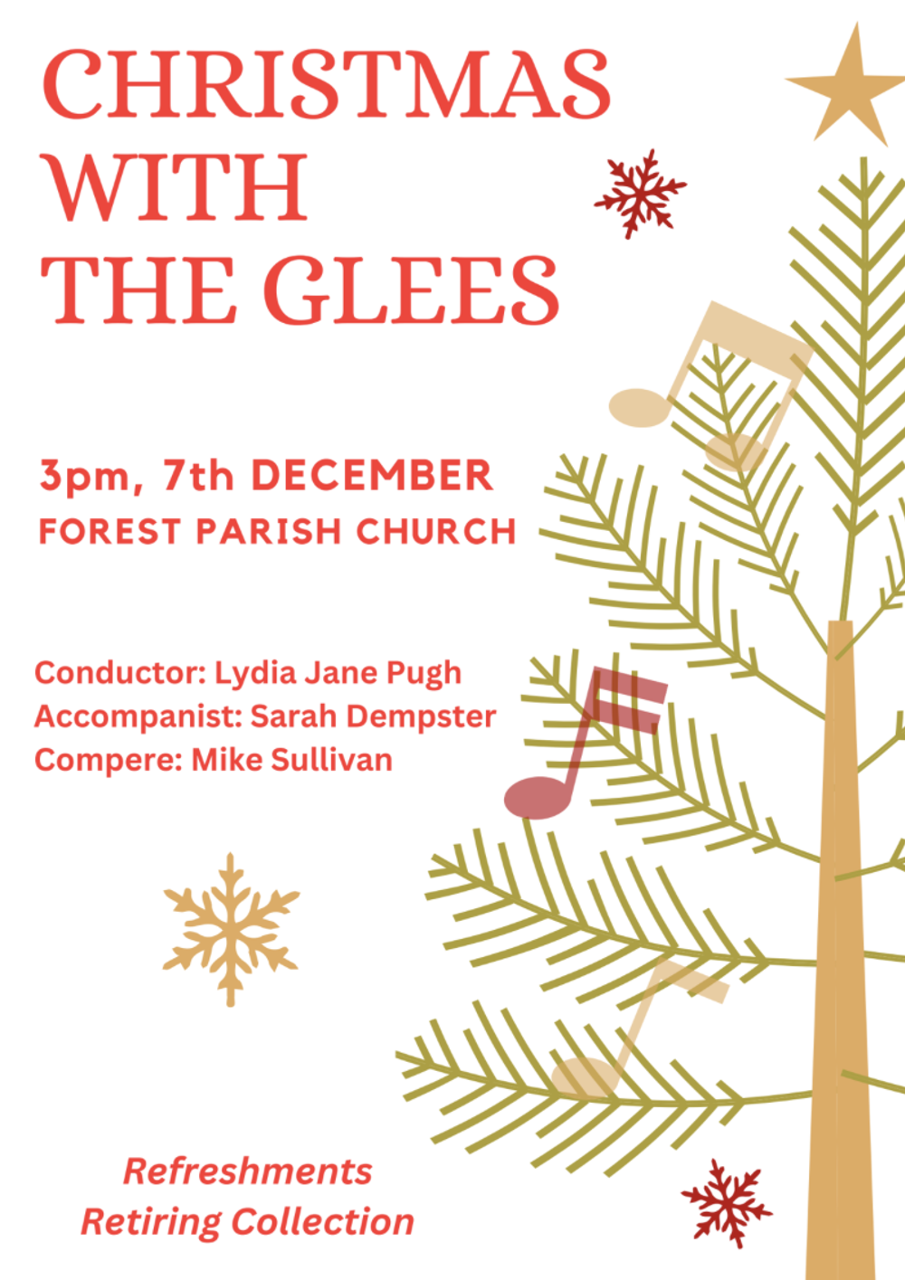 Poster for Christmas with The Glees!