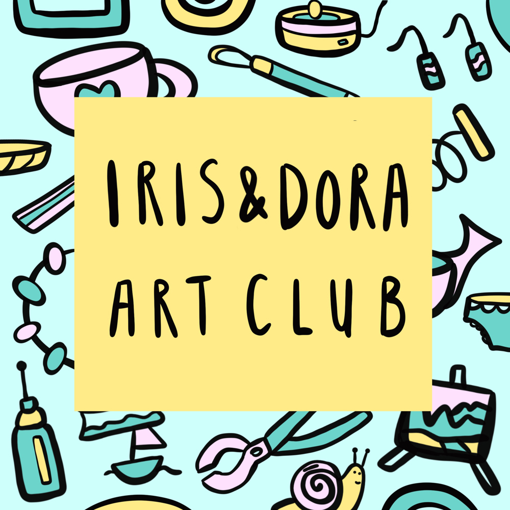Poster for Summer Holiday Art Club | Iris & Dora