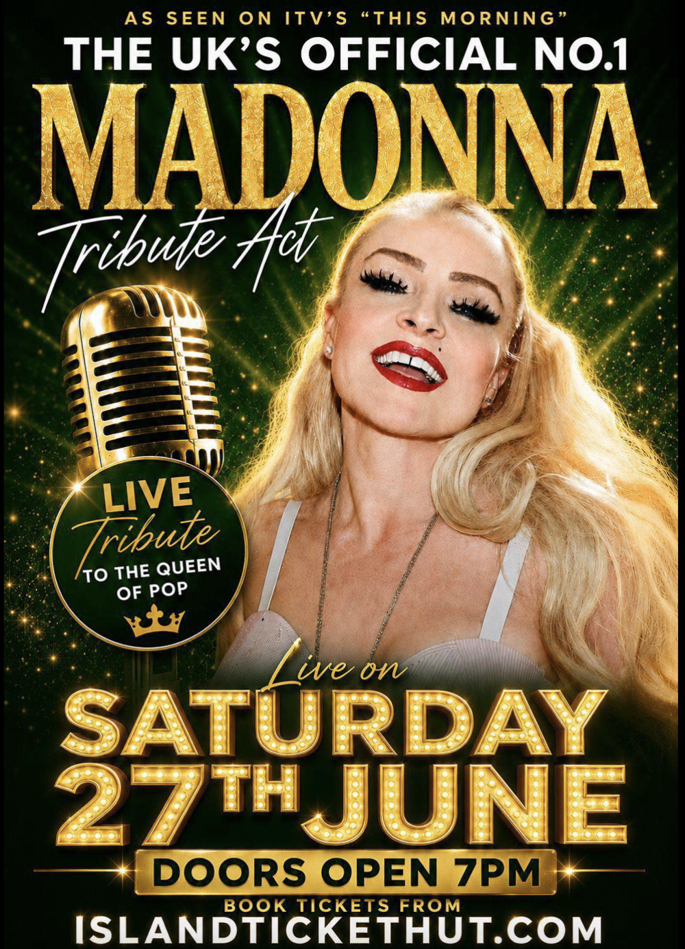 Poster for Miss Madonna at the Fermain Tav!