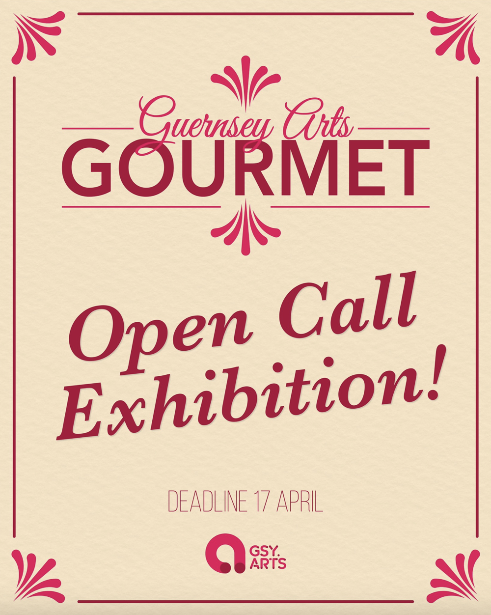 Poster for SUBMISSIONS OPEN: The Guernsey Arts Gourmet