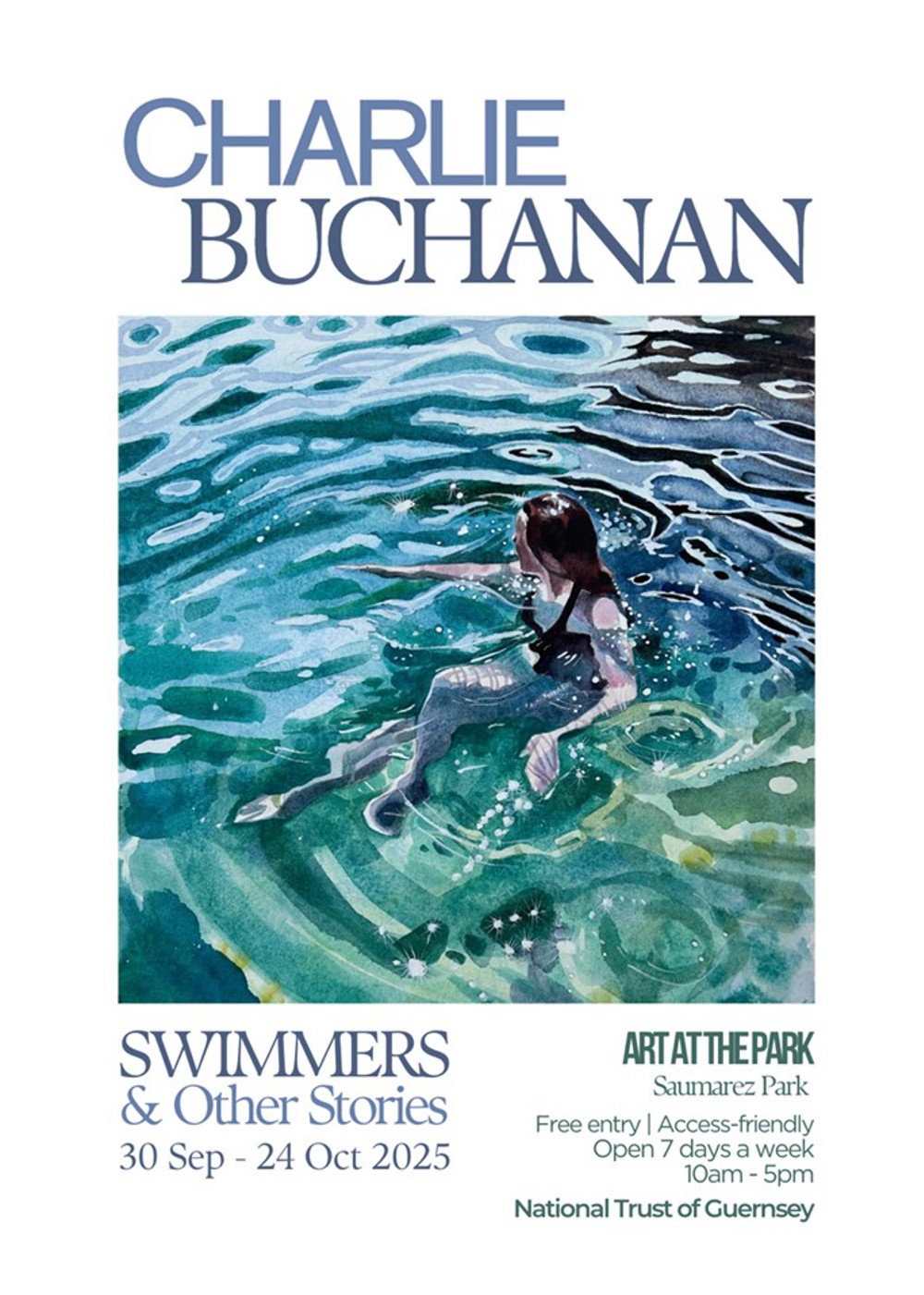 Poster for Swimmers and Other Stories by Charlie Buchanan